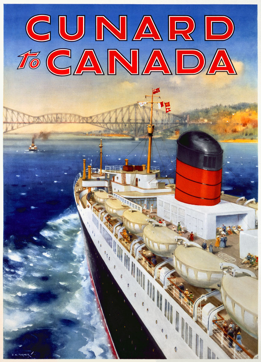 Cunard to Canada Oceanline Poster 0000-3164