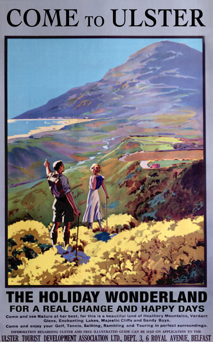 Come to Ulster Ireland Travel Poster 0000-3579
