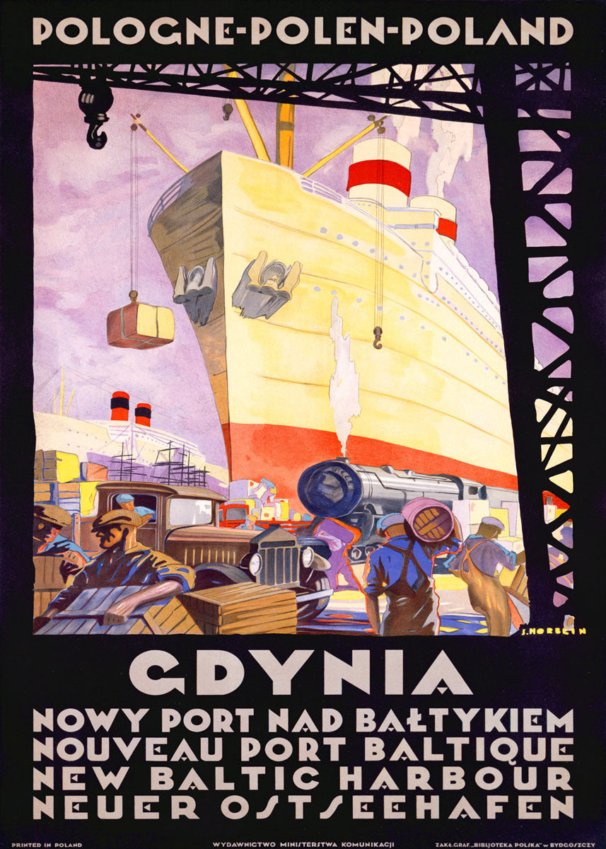 Polish Shipping Port of Gdynia Promtional Poster 0000-4383