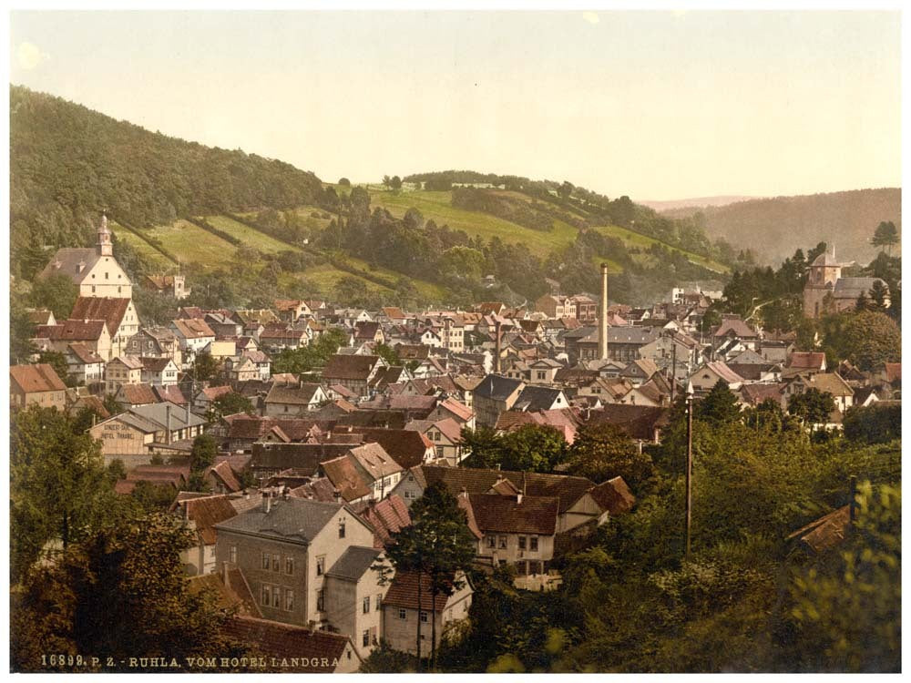 View from the Hotel Landgraf, Ruhla, Thuringia, Germany 0400-3721