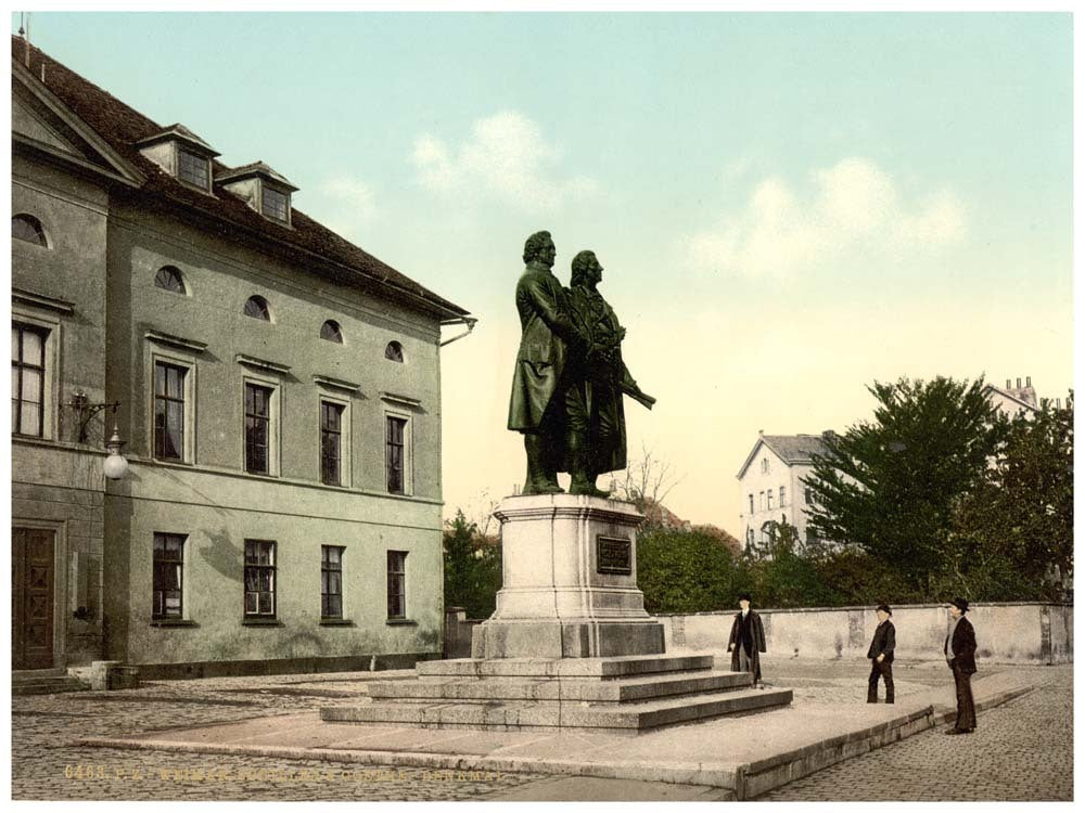 The Schiller and Goethe Monument, Weimar, Thuringia, Germany 0400-3750