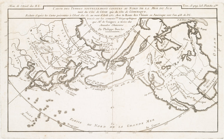 Carte des terres nouvellement connues au nord de la Mer du Sud, tant du Côtè de l'Asie que du Côte de l'Amerique ...