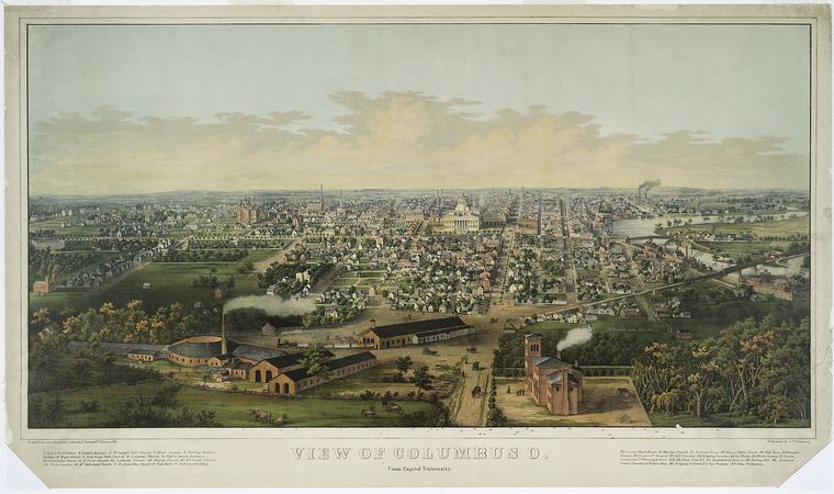 View of Columbus O. From Capitol University.