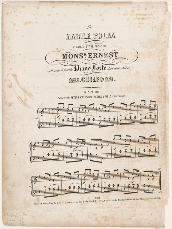 Ballroom polkas by various authors as danced by the pupils of Monsr. Ernest and other distinguished & fashionable circles