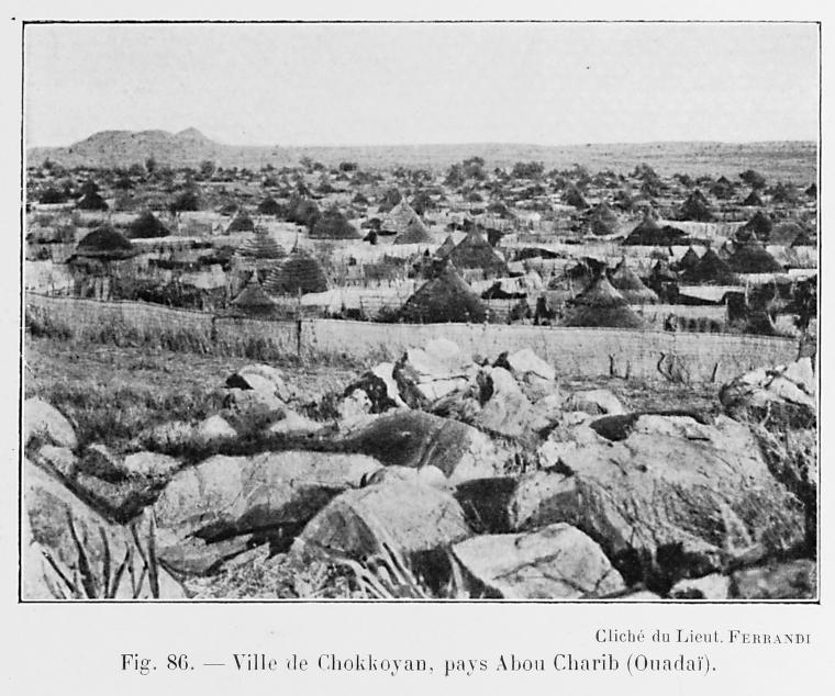 Ville de Chokkoyan, pays Abou Charib (Ouadaï).