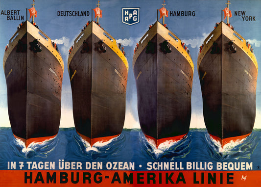 German Hamburg America Ocean Line 0000-1797
