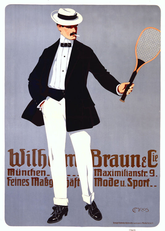 Wilhelm Braun Tennis Racket Poster 0000-1833