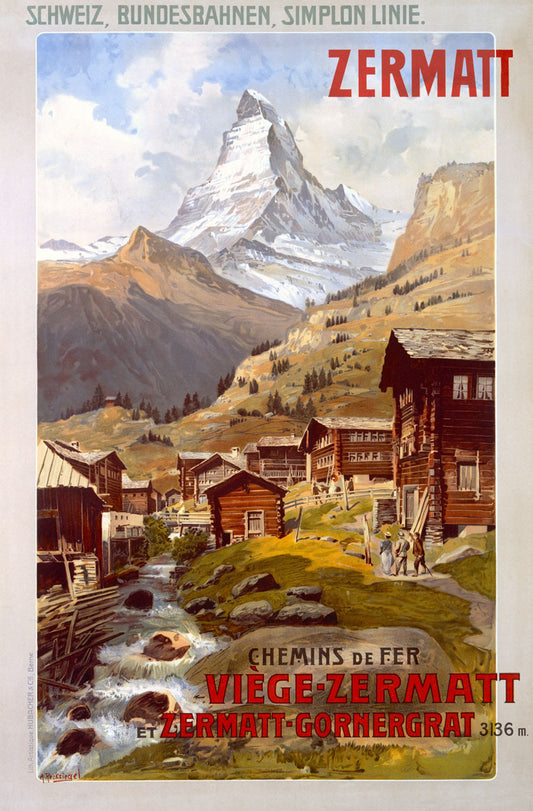 Swiss Alps Zermatt Matterhorn Poster 0000-2721