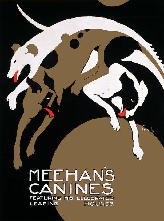 Meehans Leaping Hound Dog Circus Poster 0000-3003
