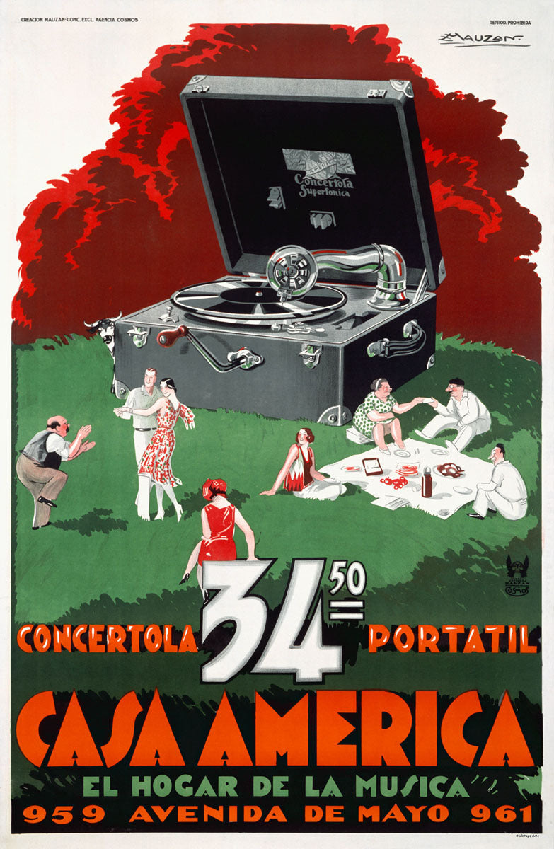 America Portable Phonogragh Poster 0000-3112