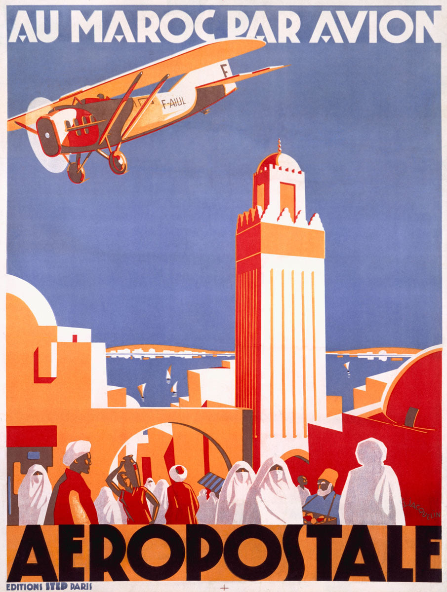 Marocco via Aeropostale Airline Poster 0000-3145