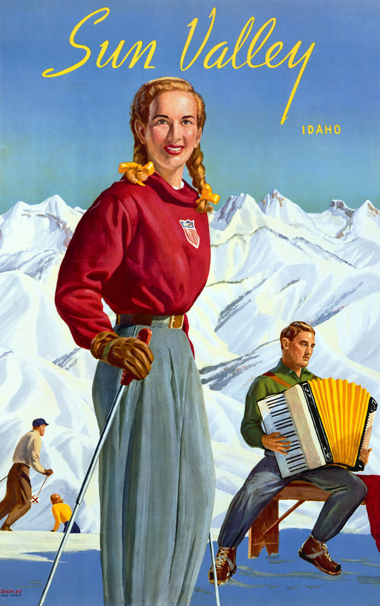 Sun Valley Idaho Snow Ski Poster 0000-3207