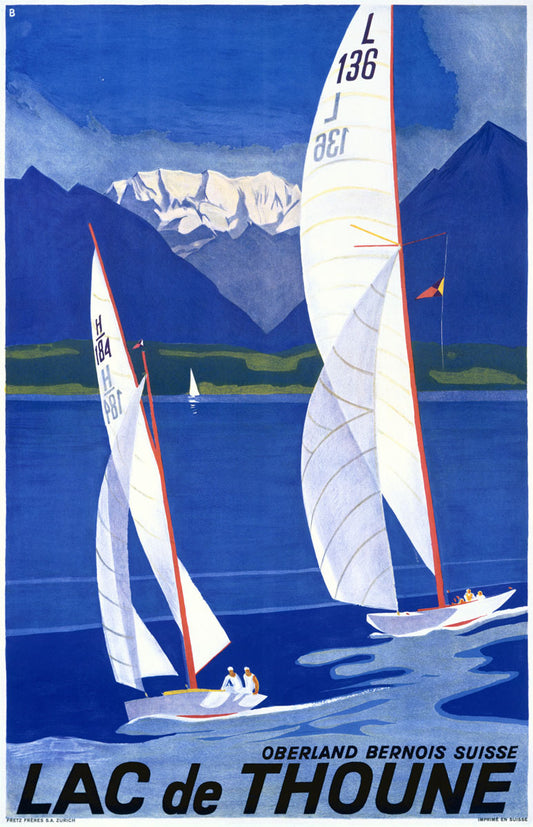 Lac de Thoune Swiss Lake Poster 0000-3297