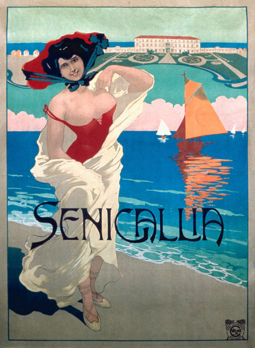 1900 ITALIAN SENIGALLIA TRAVEL POSTER 0000-3465