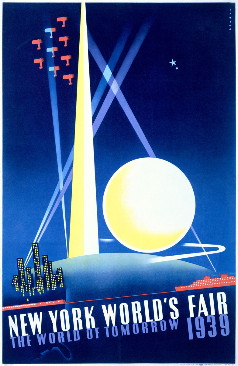1939 New York Tomorrow Worlds Fair Poster 0000-3552