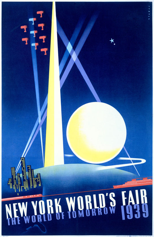 1939 New York Tomorrow Worlds Fair Poster 0000-3552
