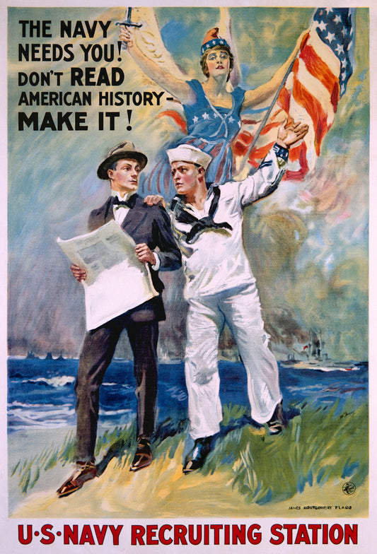 U.S. Navy Recruiting Poster Don't Read History 0000-3610