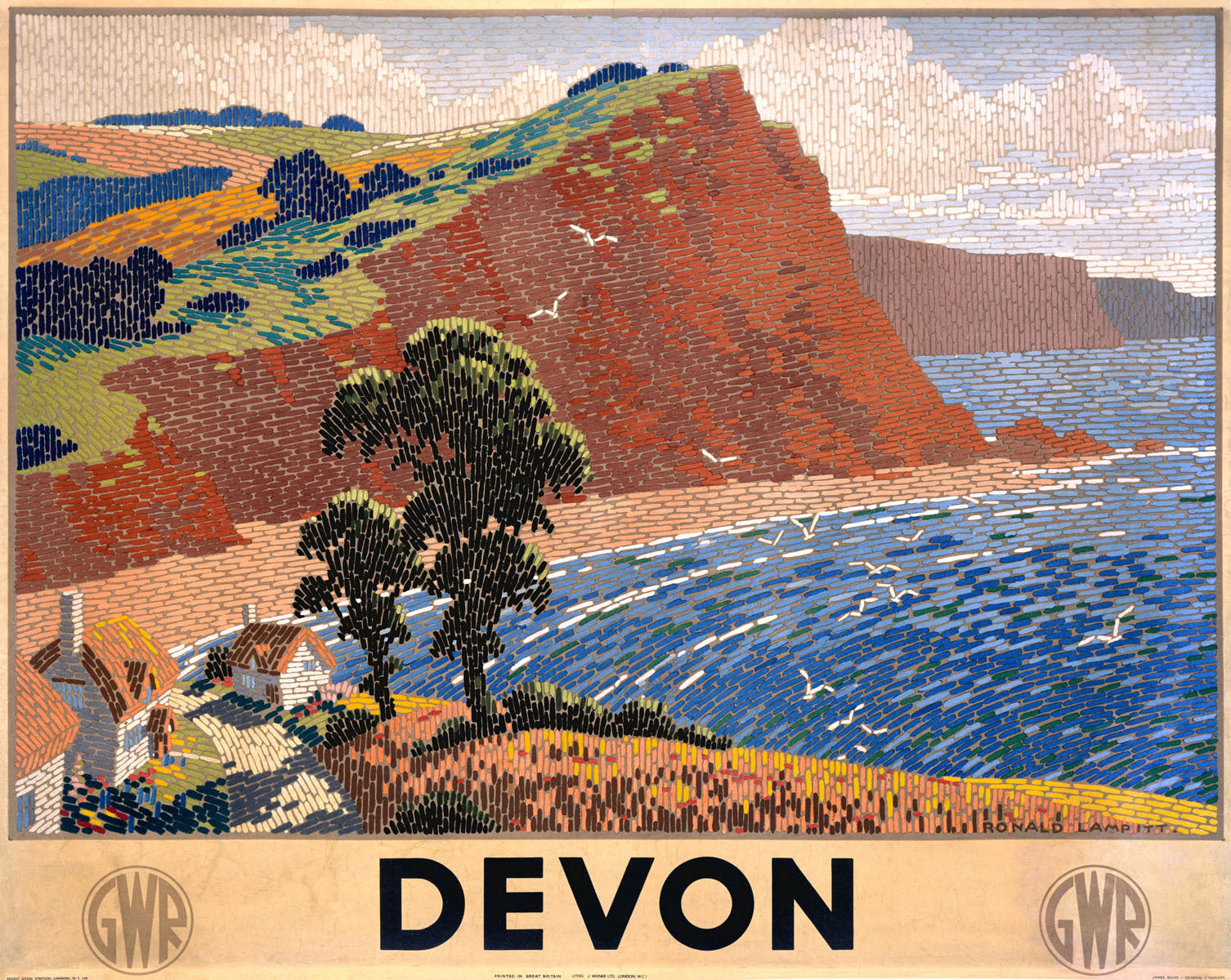 LMS Railway Devon Travel Poster 0000-3635