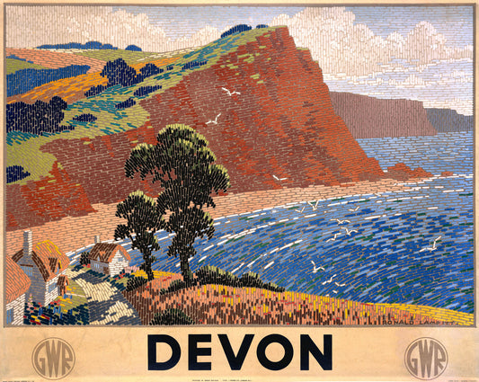 LMS Railway Devon Travel Poster 0000-3635