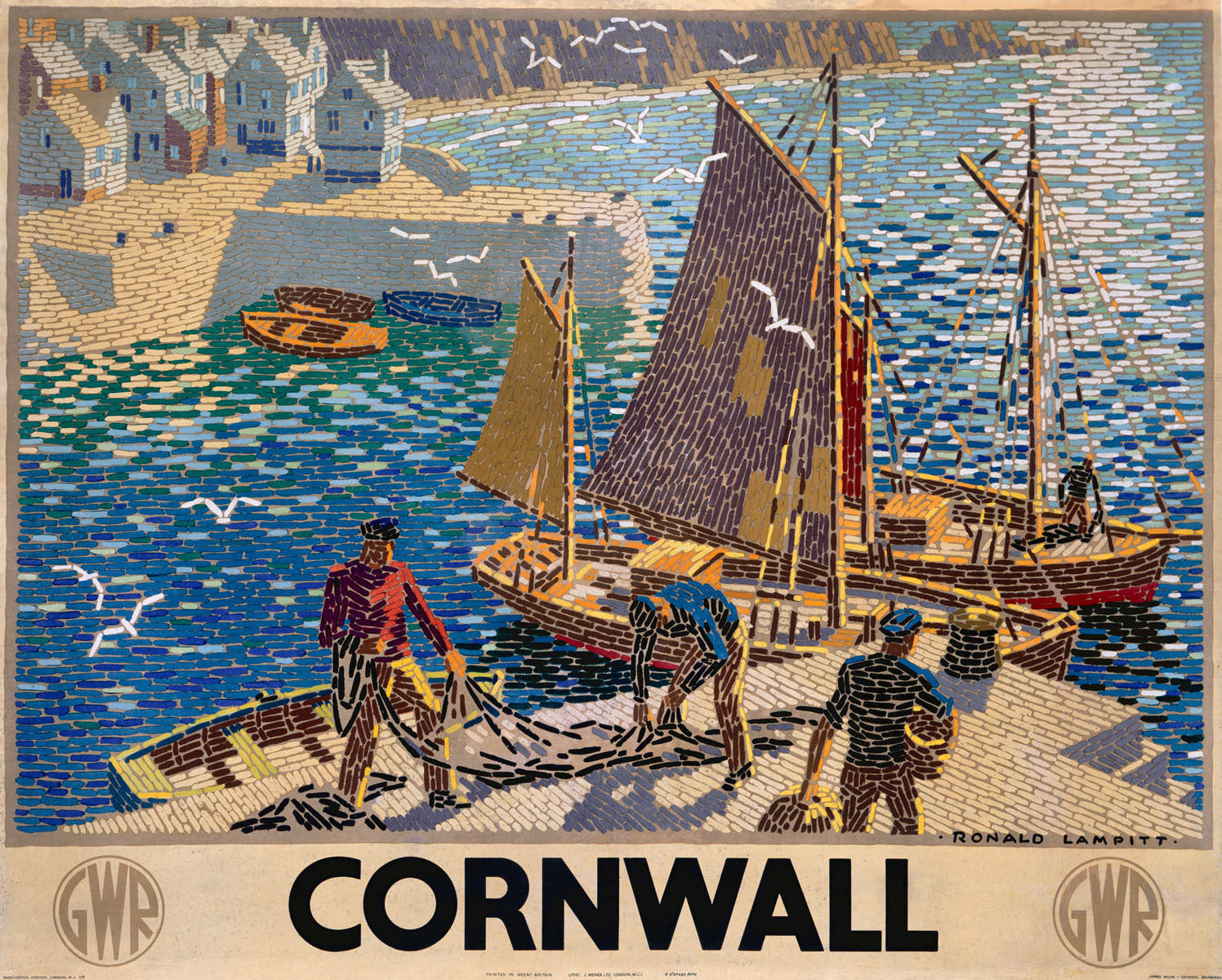LMS Railway Cornwall Travel Poster 0000-3636