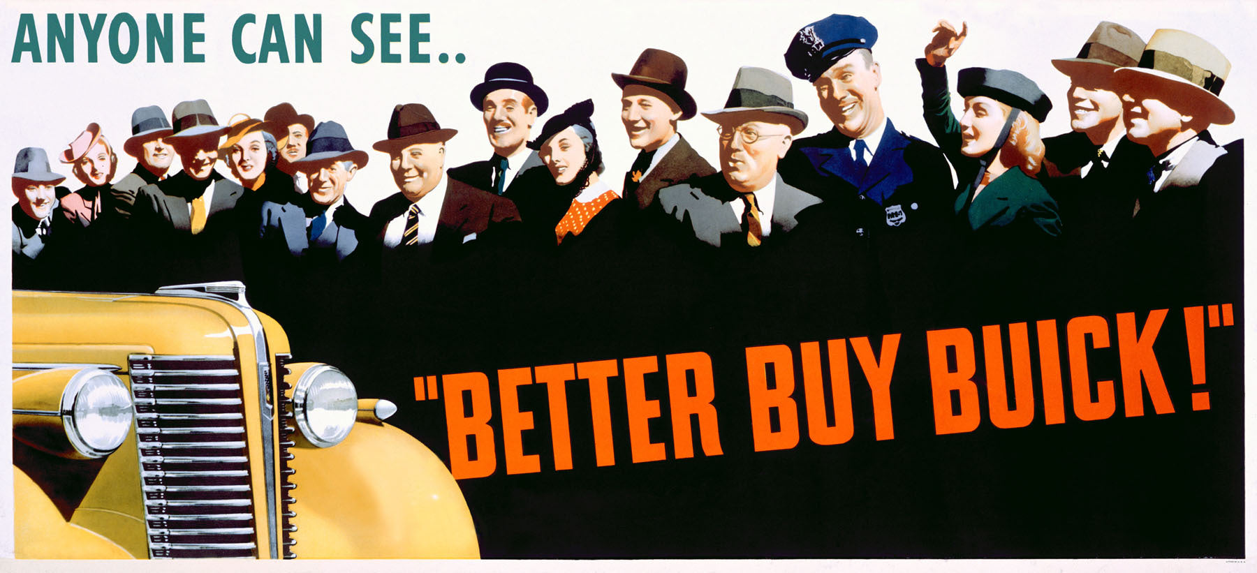 1938 BUICK VINTAGE ADVERTISING POSTER 0000-3647