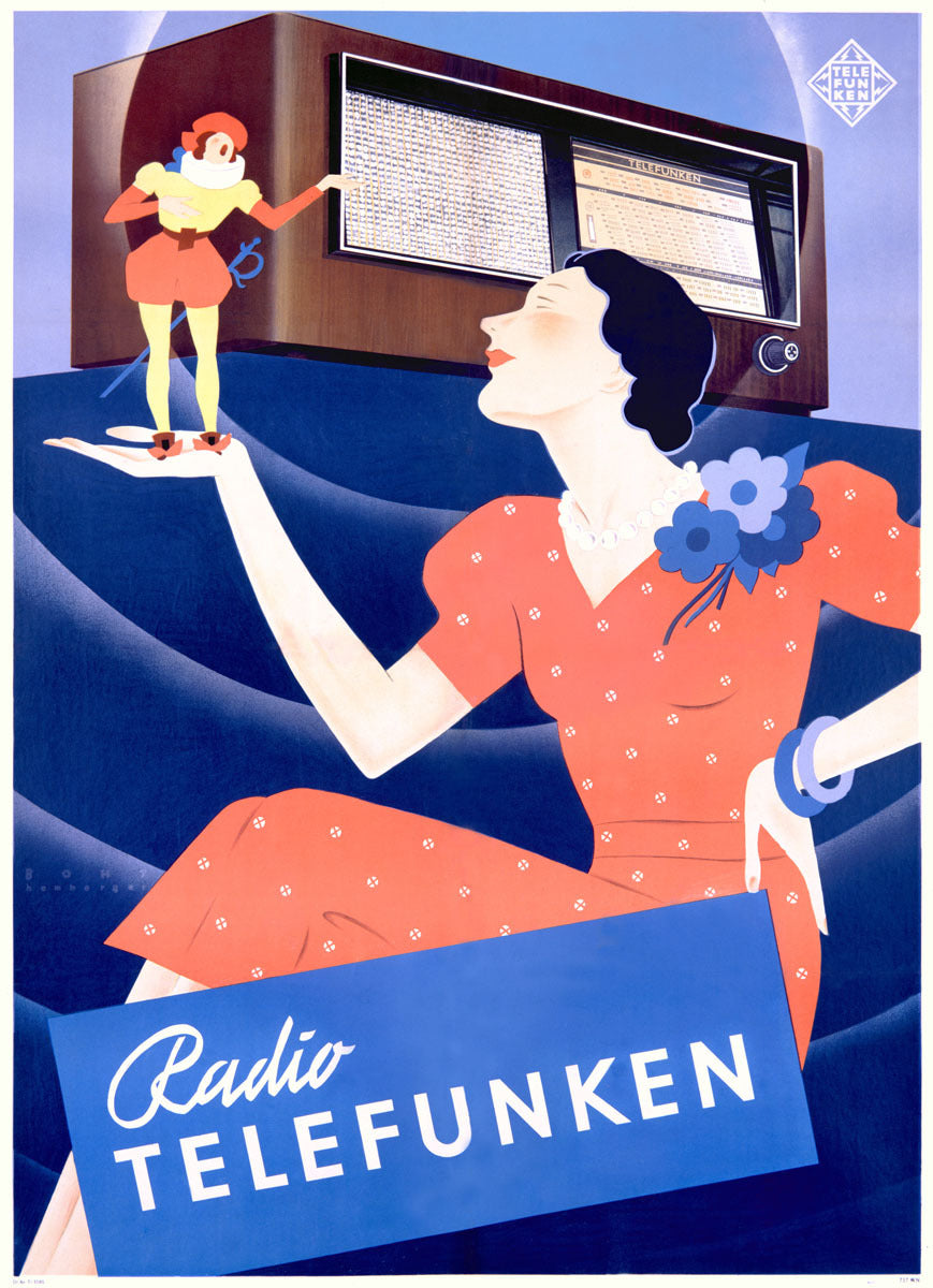 1938 German Telefunken Radio Poster 0000-3650