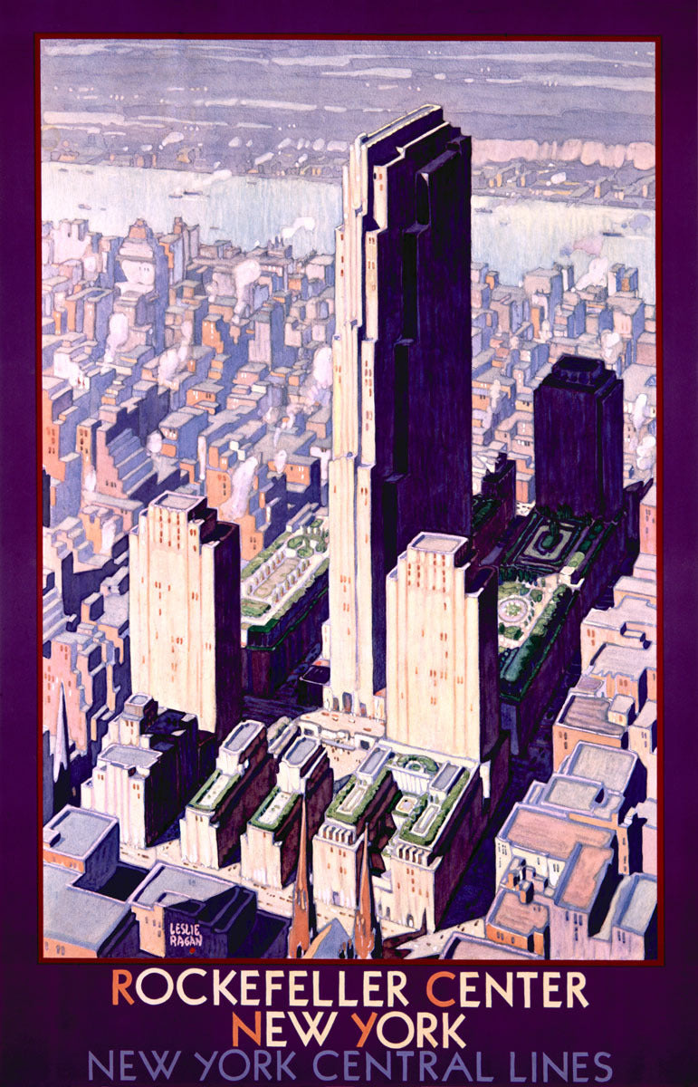 1934 Rockefeller Center Railroad Poster 0000-3654