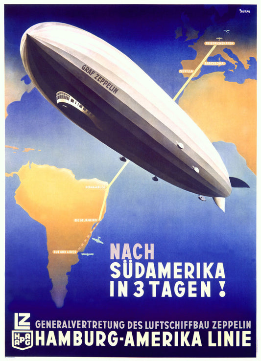 1937 Graf Zeppelin Hamburg-Amerika 0000-3673