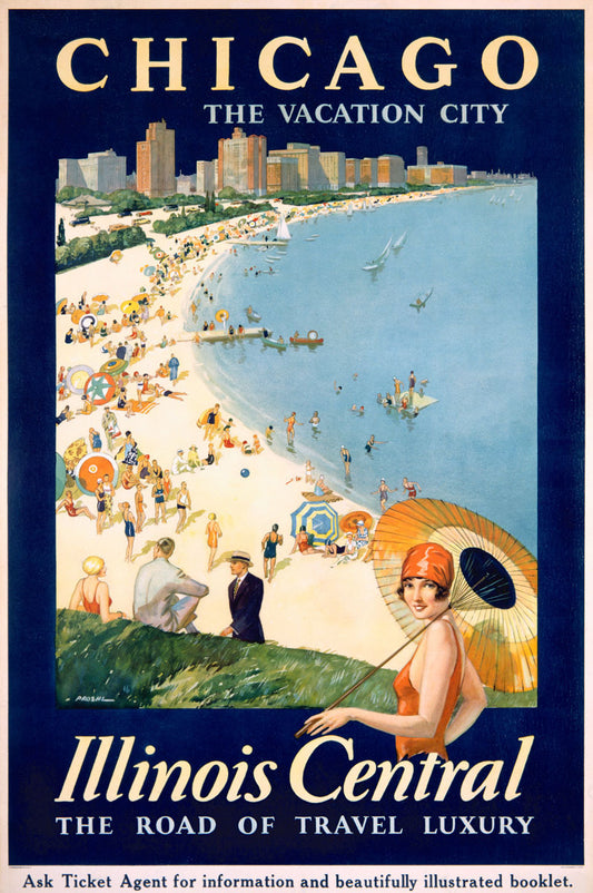 Chicago Illinois Central Train Poster 0000-3714