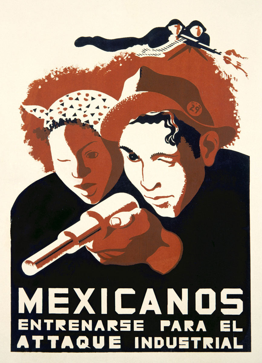 Mexicanos Industrial Propaganda Poster 0000-3845