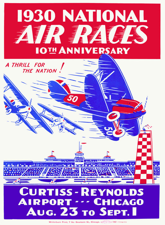 1930 National Air Race Aviation Poster 0000-4012