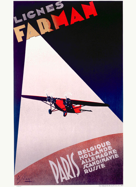 Farman Paris Airline Poster 0000-4075
