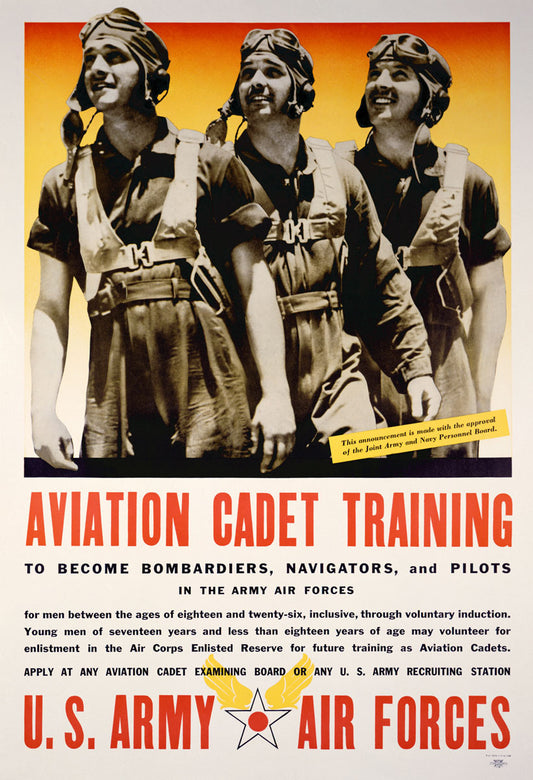 WWII AAF Cadet Training Poster 0000-4108