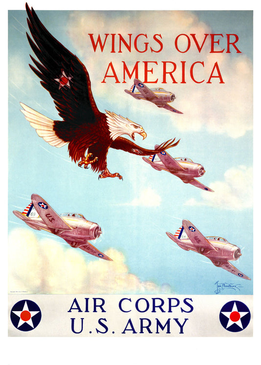WWII US Army Air Corps 'Wings Over America' 0000-4123