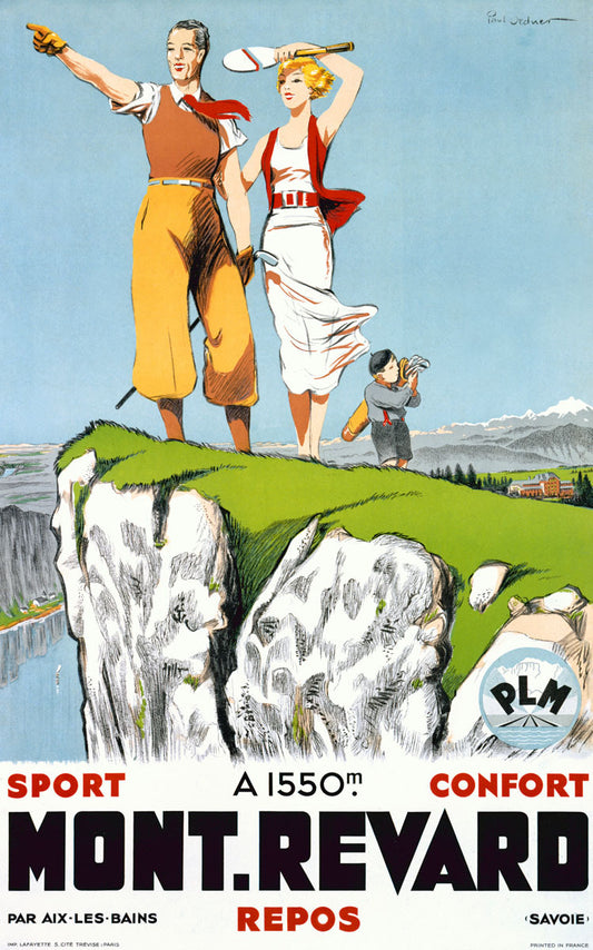 Mont Revard Tennis Golf Travel Poster 0000-4228