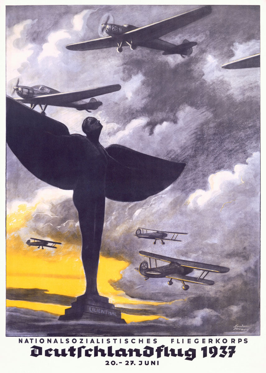 1937 German Air Corps Flight Poster 0000-4340