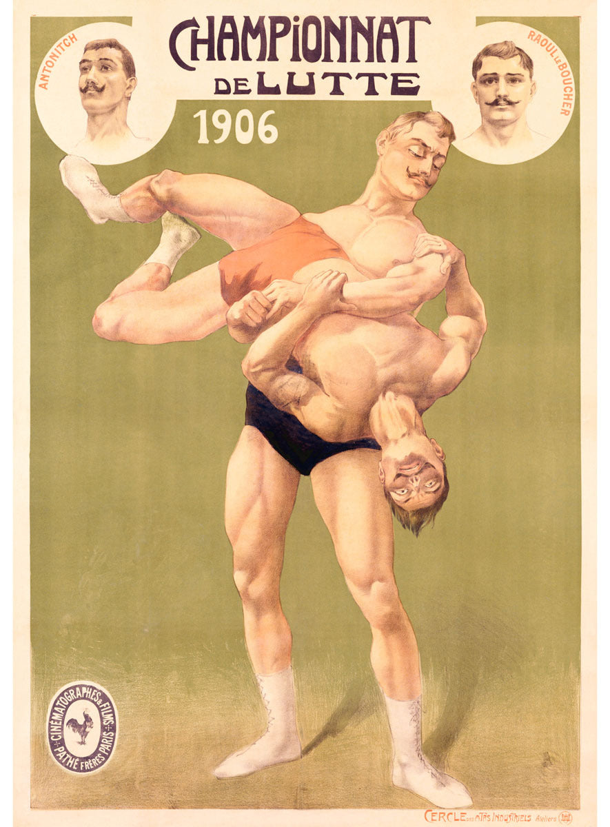 1906 French Championnat de Lutte professional wres 0000-4360