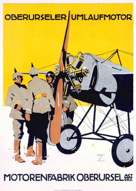 WWI German Oberursel Aircraft Aviation 0000-4373