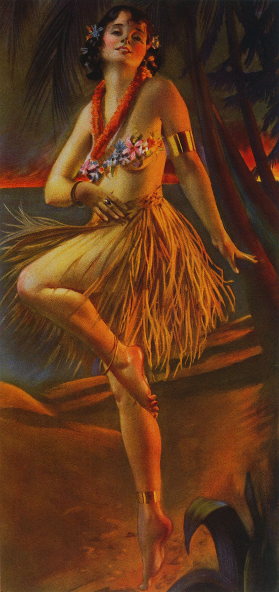 Hawaii Wahine Hula Dance Poster 0000-4894