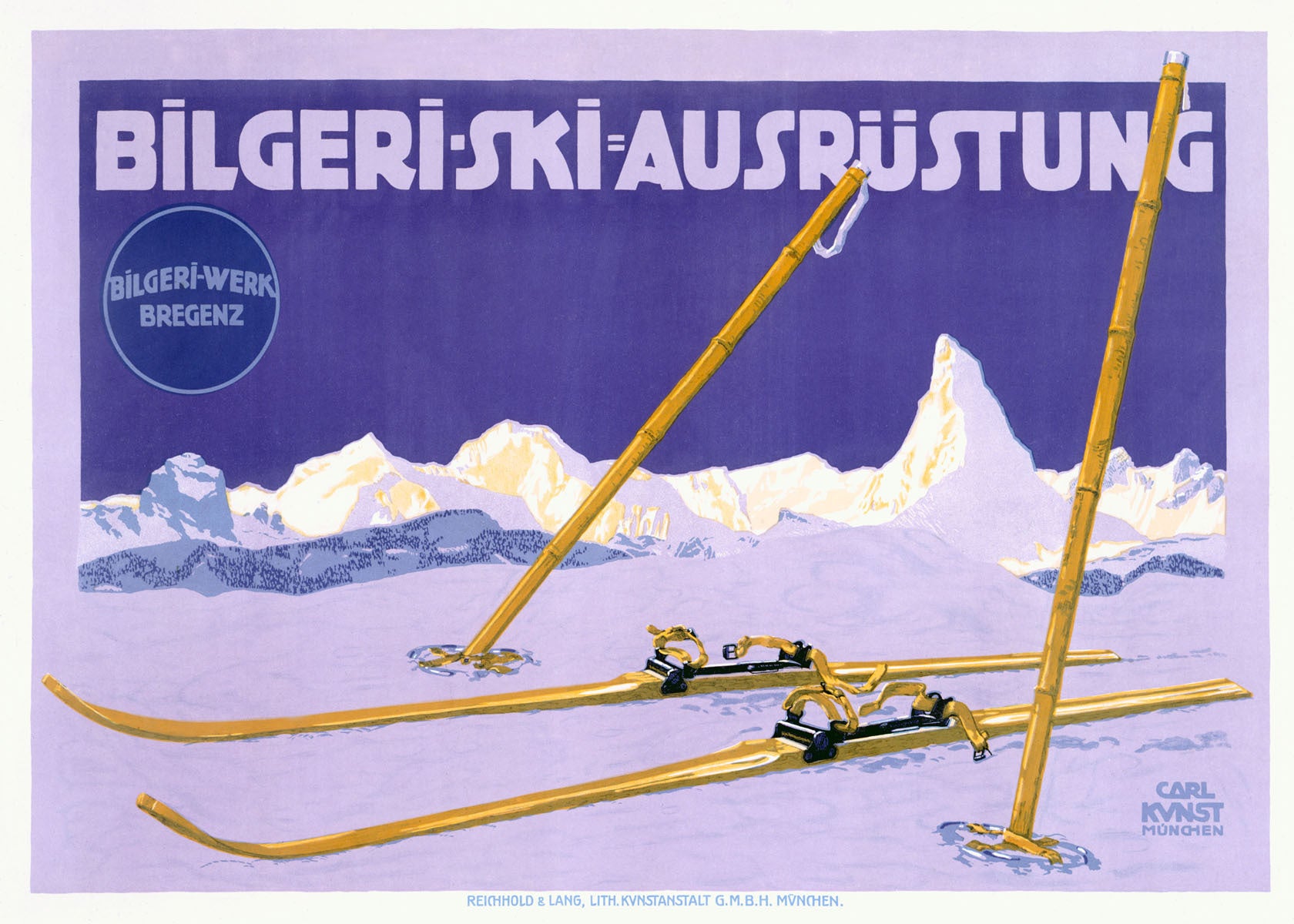 Austrian Bilgeri Ski Poster 0000-6398