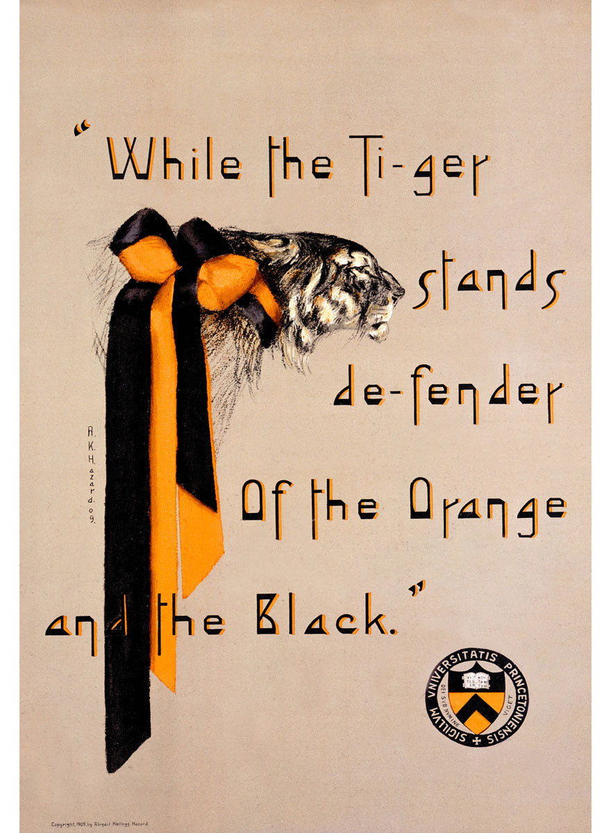 Princeton Orange And Black Tiger Poster 0000-6818
