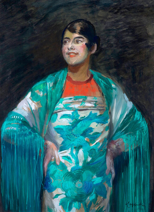 Woman wearing shawl 0003-7315