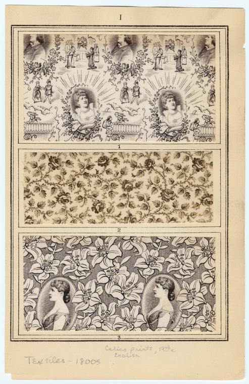 Calico prints, English, 19th c