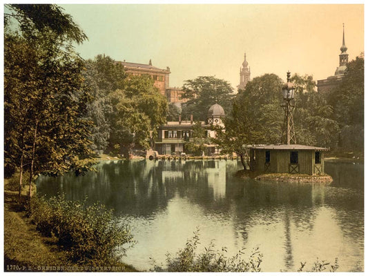 Prison Pond, Altstadt, Dresden, Saxony, Germany 0400-3550