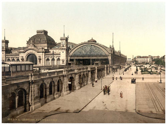 Railway buildings, Altstadt, Dresden, Saxony, Germany 0400-3560