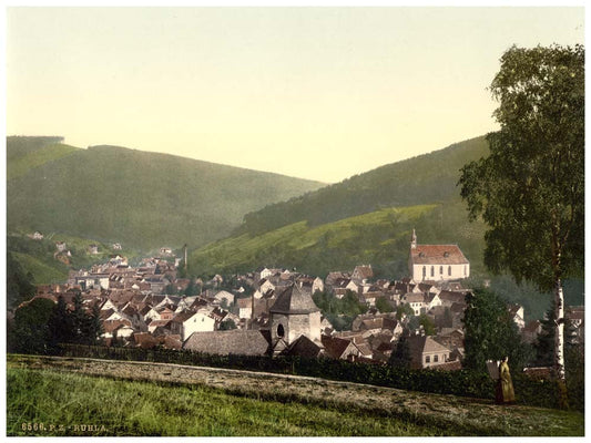 Ruhla from the Gottesgabe, Thuringia, Germany 0400-3720