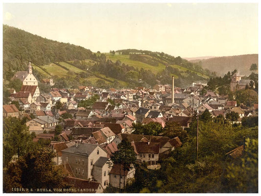 View from the Hotel Landgraf, Ruhla, Thuringia, Germany 0400-3721