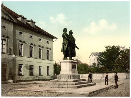 The Schiller and Goethe Monument, Weimar, Thuringia, Germany 0400-3750