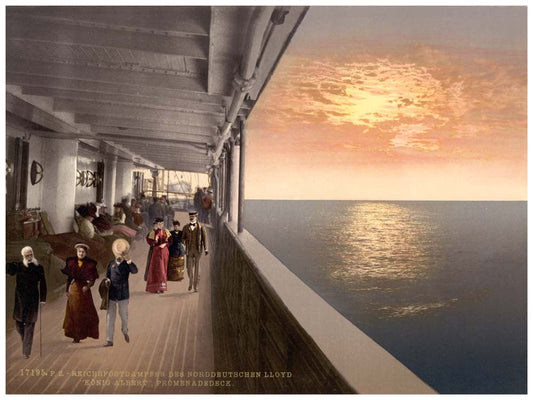 "Konig Albert," Promenade Deck, North German Lloyd, Royal Mail Steamers" 0400-3774