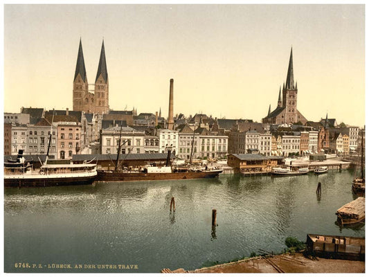 The Unter Trave, near Holstenthor, Lubeck, Germany 0400-3799
